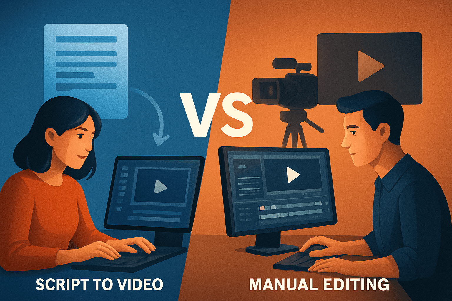 Hero image for Script to Video vs Manual Editing