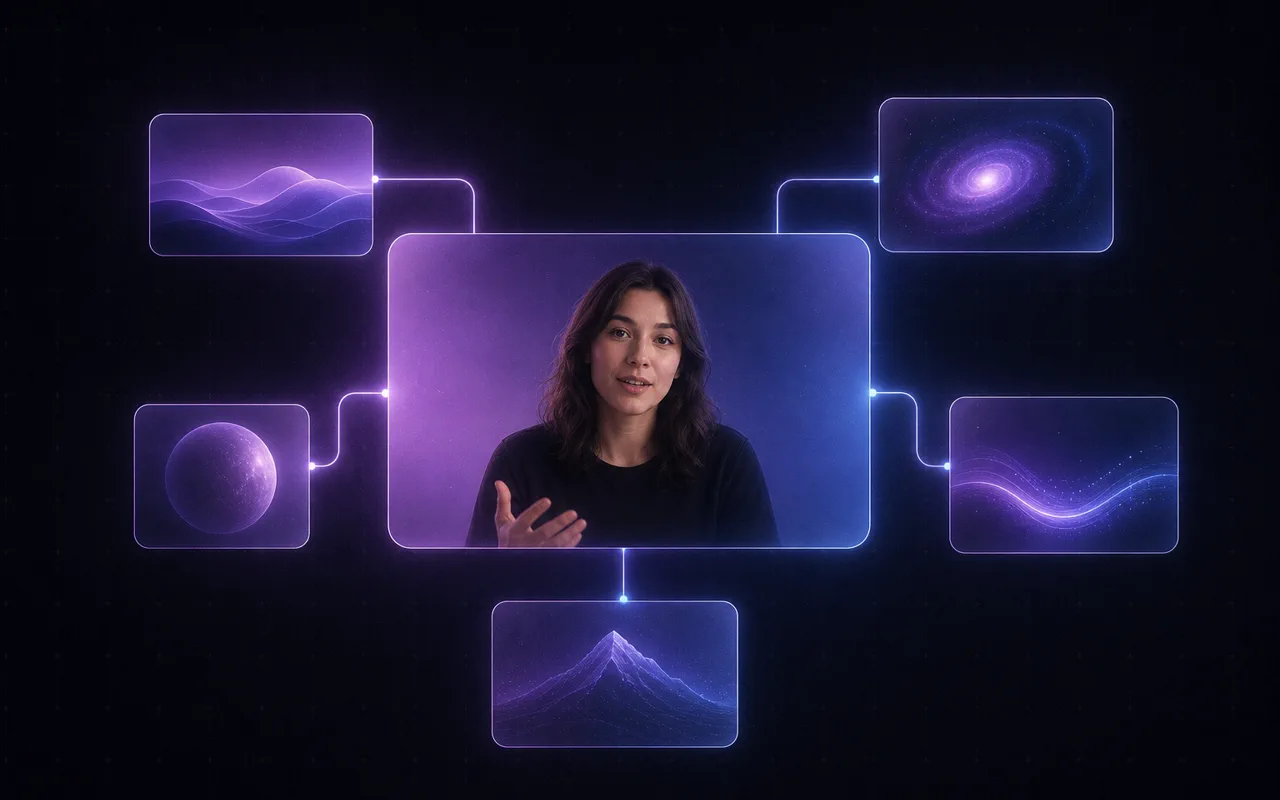AI B-roll being placed over narration in a Shorz video