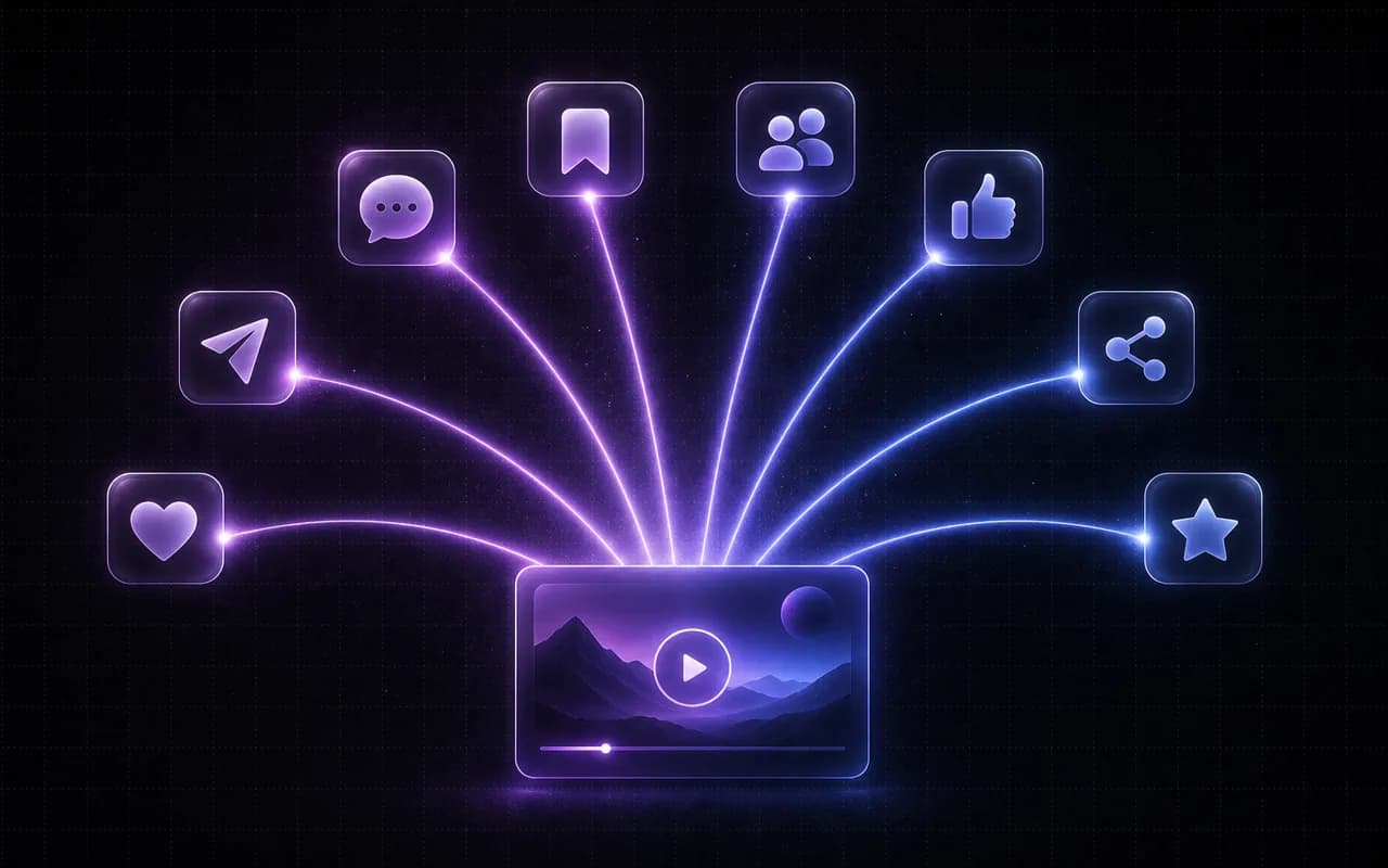 A finished Shorz video scheduled to several social platforms from the content calendar