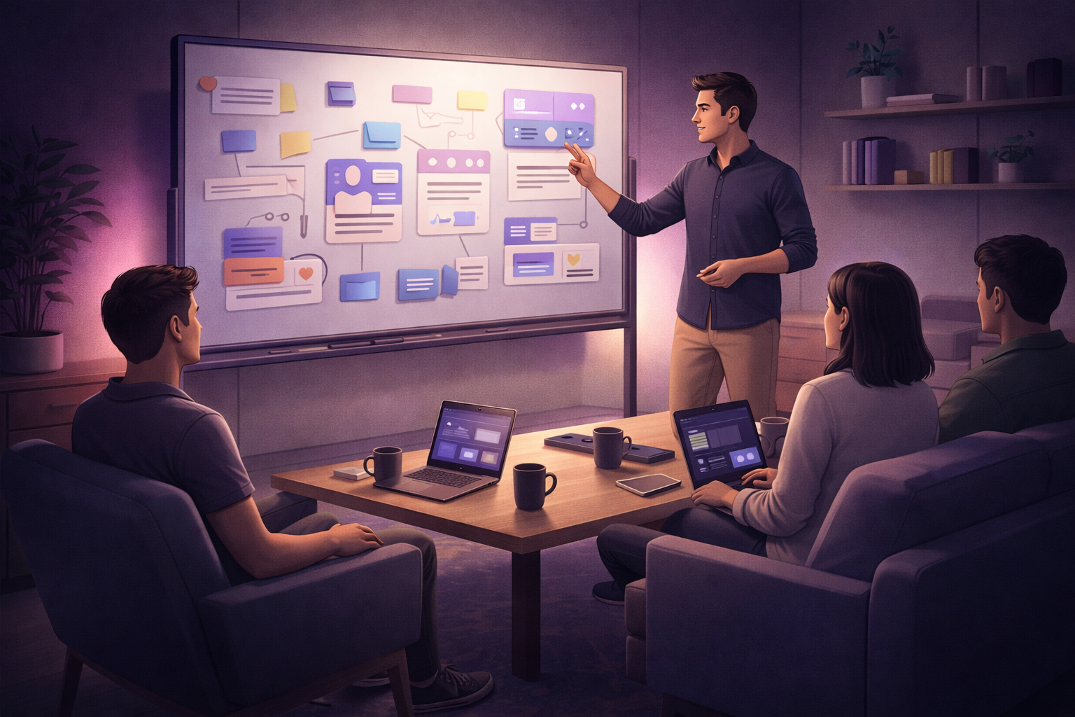 Founder and marketer collaborating on content