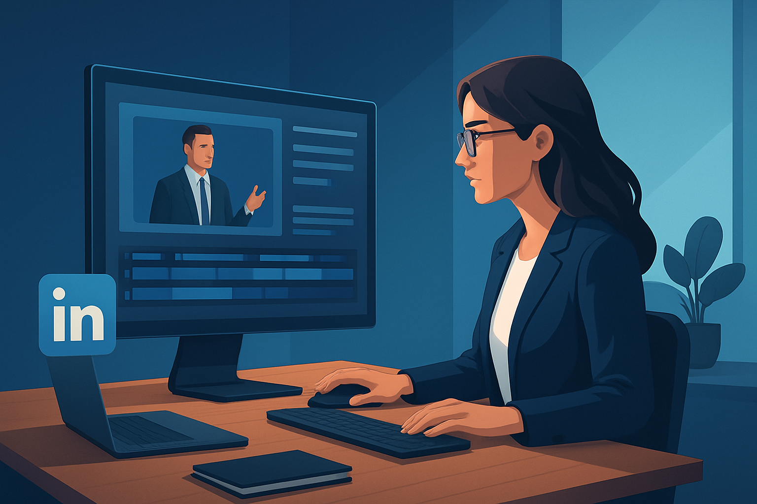 Hero image for AI Video Editor for LinkedIn Creators